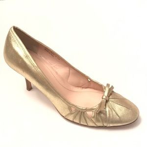 Coach Gold Tasha Dusted Suede pumps Size 10